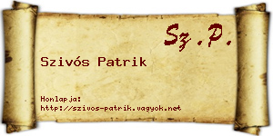 Szivós Patrik névjegykártya